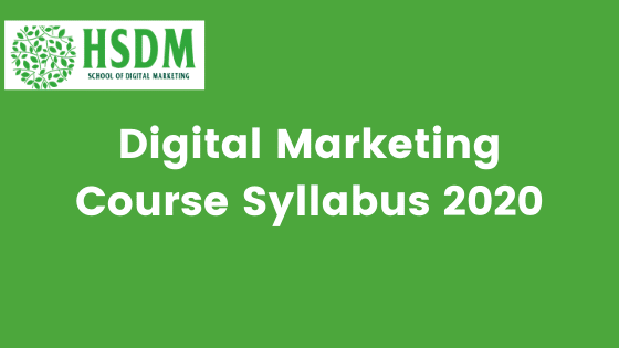 Digital Marketing Course Syllabus PDF 2024 Download Module Curriculum 